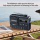 thumbnail image 4 of Radio AM/FM Compatible Con Diente/TF Mini Transistor para Gym () Blue Black, 4 of 9