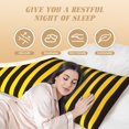 thumbnail image 3 of Bixox Bee Stripe Print Body Pillow Cover with Zipper Closure, Cozy Fuzzy Fleece Body Pillow Case Cover 20 x 54 Inches,Long Body Pillow Pillowcase, 3 of 6