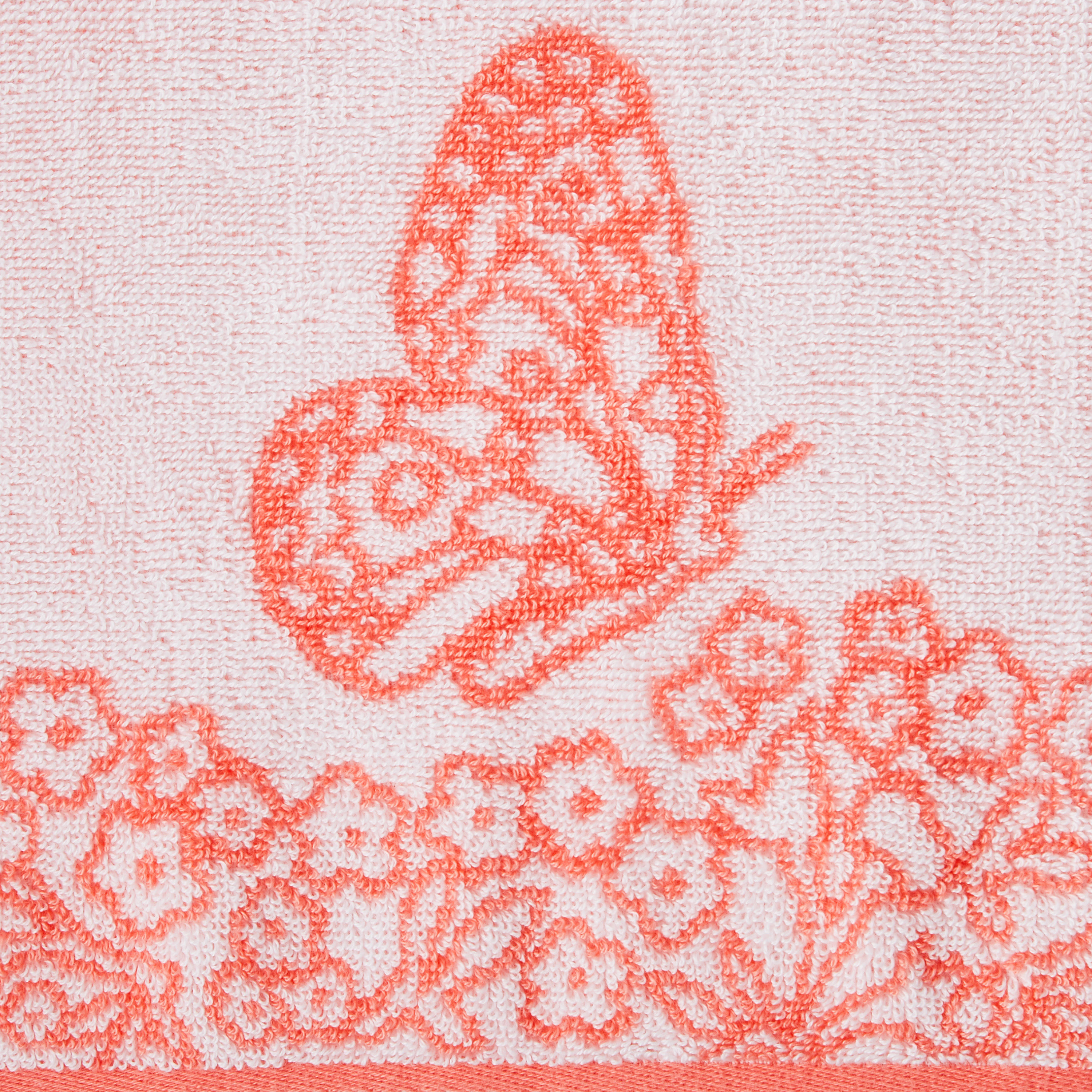 The Pioneer Woman Butterfly Garden 2-Pack Cotton Hand Towel Set, Coral Bell - image 5 of 5