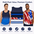 thumbnail image 3 of YUTK Mens Summer Tank Top New Fashion Casual Men's Summer Loose Waistcoat Print Sport Round-Neck Tank Features Orange 4Xl, 3 of 9