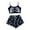Dark Blue, variant on CONFREE Halloween Pajamas for Women Set Sleeveless Skeleton Sleepwear Tops Shorts Hallowmas Pjs for Women Cozy Nightwear