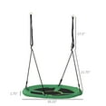 thumbnail image 3 of HOMCOM 39" Saucer Swing Round Tree Hanging Swing Outdoor Rope Swing Flying Platform Attaches to Tree or Existing Swing Set Kids Backyard Playground Hammock Heavy Duty Black, 3 of 10