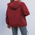 thumbnail image 4 of Alsol Imperméables pour Femmes Vestes Légères Coupe-Vent Pliables pour Randonnée en Plein Air avec Capuche, 4 of 6