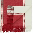 thumbnail image 3 of Fennco Styles Dobby Striped Cotton Textured Table Runner 16" W x 72" L - Red Knotted Tassels Table Cover for Home Décor, Dining Table, Banquet, Family Gathering and Special Occasion, 3 of 3