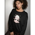 thumbnail image 2 of Anime Girl Smiling Sweatshirt Women -Image by Shutterstock, Female 5X-Large, 2 of 4