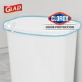 thumbnail image 3 of Glad Kitchen Trash Can with Lid, Foot Pedal and Garbage Bag Rings, 20 Gal, White, 3 of 12