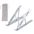 thumbnail image 1 of Soporte para computadora portátil, ajustable, plegable, ergonómico, de aleación de aluminio, para tableta, PC, portátil, con bolsa de almacenamiento, color plateado, 1 of 5