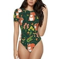thumbnail image 1 of Fotbe Forest Squirrel Body de Mujer con Cuello Redondo y Mangas Cortas, Sin Mangas Ajustado, Suave, Cómodo y Básico-X-Large, 1 of 7