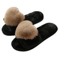 thumbnail image 2 of Slippers for Women 2025 Fall Winter Plush Heart Fuzzy Slipper Slip On Slides Indoor House Slippers, 2 of 5