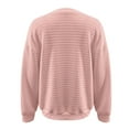 thumbnail image 5 of VISALY Pullover Crewneck Sweatshirt Cotton Sweaters Oversized Sweatshirts Hoodies Pullover Sweaters Casual Comfy Fall Fashion Outfits Clothes Basic Sweatshirt Basic Tops Comfort Sweatshirt Pink Xl, 5 of 6