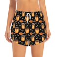 thumbnail image 4 of Lsque Bee and Honey Printed Women's Running Shorts with Liner Pockets,Elastic Quick Dry Workout Athletic Gym Yoga Shorts,Womens High Waist Shorts-Small, 4 of 9