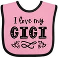 thumbnail image 3 of Inktastic I Love My Gigi with Hearts Boys or Girls Baby Bib, 3 of 4