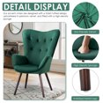 thumbnail image 5 of Homy Casa Wingback Accent Chair, Relaxing Living Room Armchair Ideal for Lounge Vanity Patio Bedroom, Green, 5 of 6