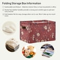 thumbnail image 5 of Coolnut Vintage Flower Foldable Storage Basket for Shelves, Collapsible Sturdy Storage Bin with Handles, Canvas Storage Cube for Organizing Closet 2PCS Decor Gifts, 5 of 7