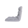 thumbnail image 4 of Grey Microplush Recliner Chair - Foam Filling, Steel Tube Frame, Armless, 4 of 9