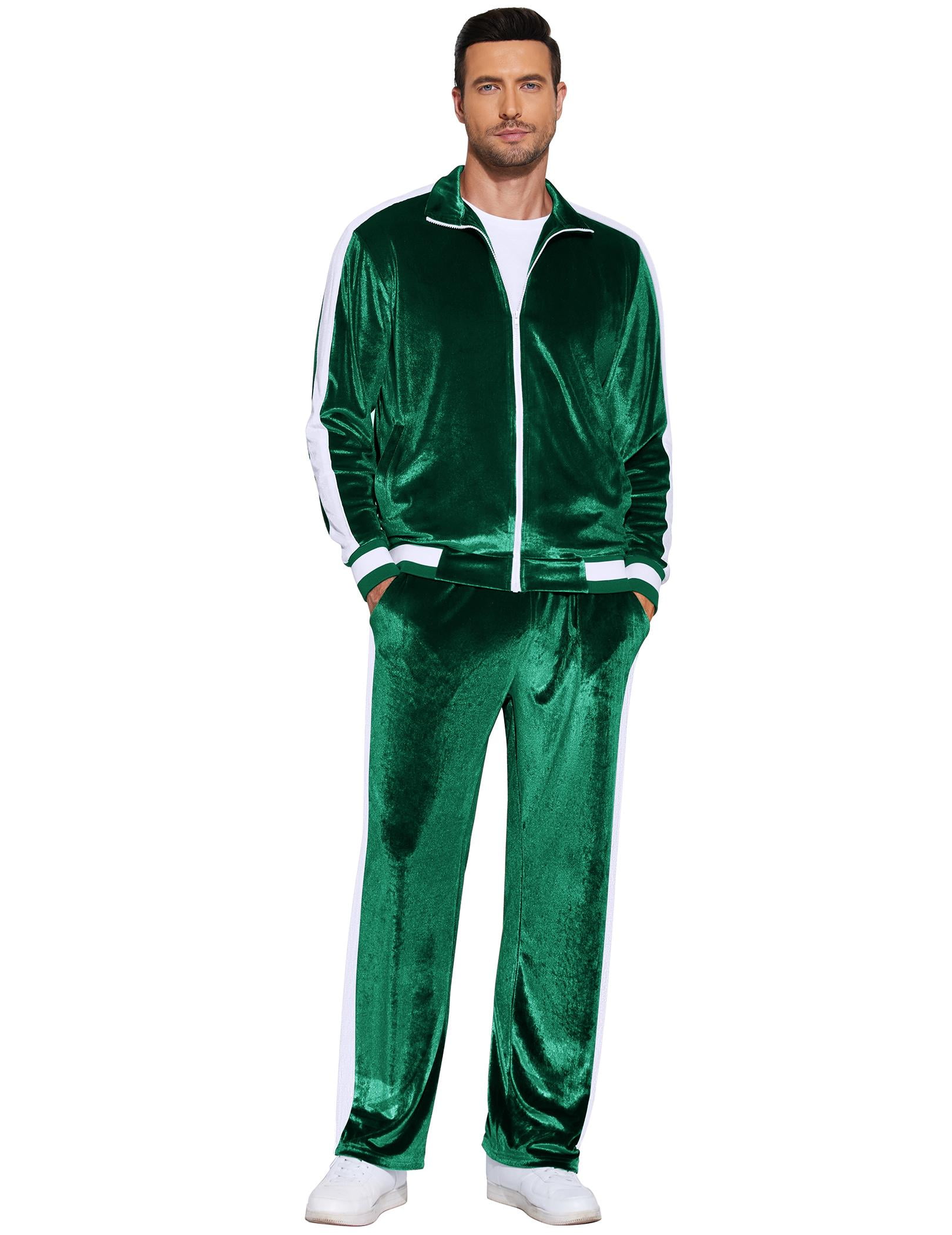 COOFANDY Mens Tracksuit 2 Piece Set Velour Sweatsuit Jogging Suits