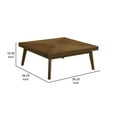 thumbnail image 5 of Layla Coffee Table, 39 Inch Square Top, Diamond Parquet, Walnut Brown Wood, 5 of 5