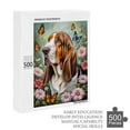 thumbnail image 6 of Basset Hound Dog With Flower Oil Painting 500 pcs puzzles for adults,Puzzle for Dog Lovers to Enjoy and Relax,Gift for Christmas,Wooden, 6 of 8