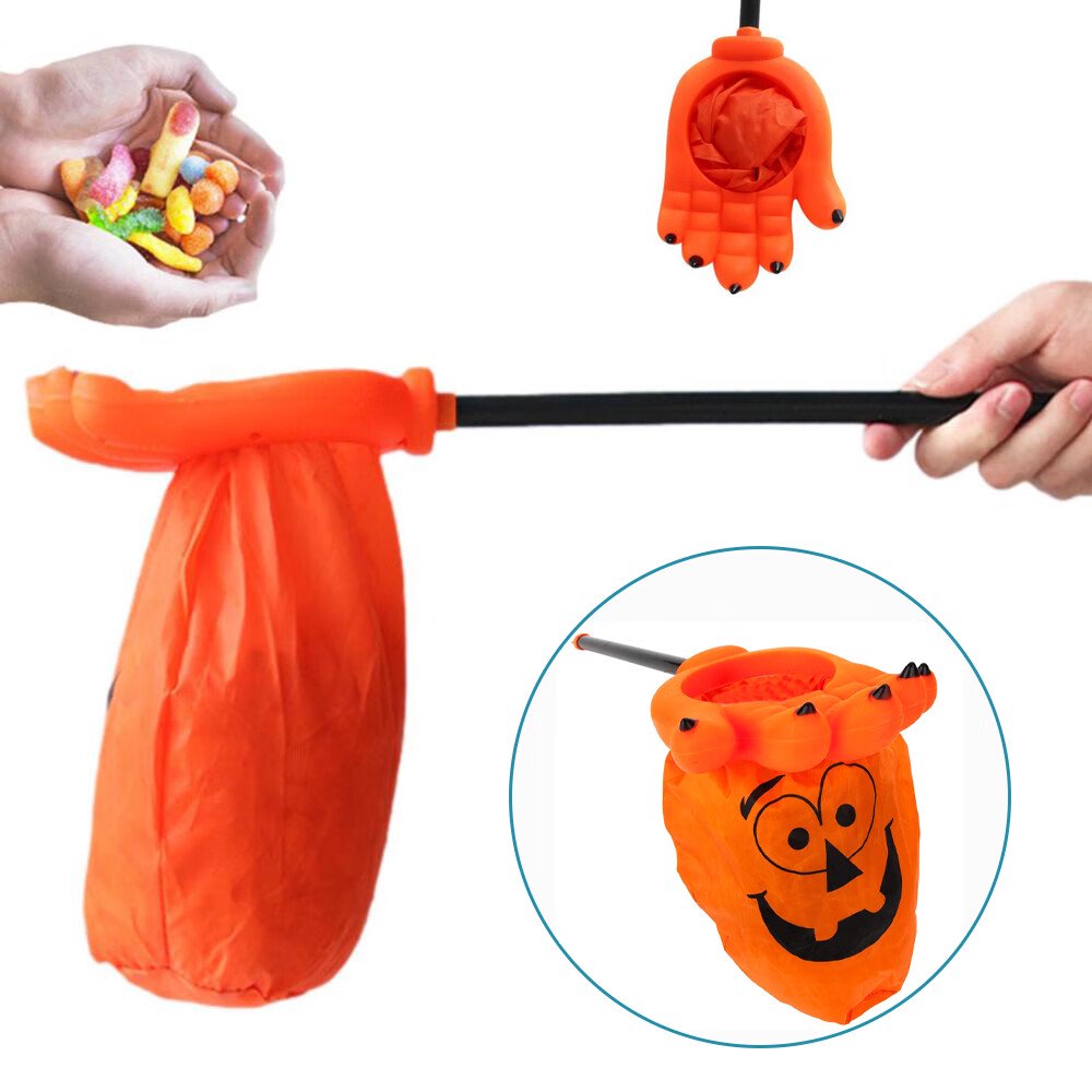 Sac à Bonbons Halloween En Forme De Chauve-souris - Toile Réutilisable, Lavable - Dimensions : 22.5 Cm De Haut, 27 Cm De Diamètre Haut - Avec Dragonne