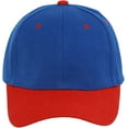 thumbnail image 4 of Curve Bill Adjustable Baseball Cap,Royal Blue/Red, 4 of 4