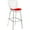 Red, variant on Chrome Wire Barstool