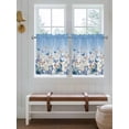 thumbnail image 7 of Half Window Curtains 24 Inches Long, Blue Ombre Butterfly Window Treatment Curtain Drapes, Pastoral Farmhouse Butterflies Short Curtains Tiers for Kitchen Over Sink, 27.5"x24", 2 Panels, 7 of 7
