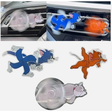 10PCS Tom And Jerry chase car Truck air vent decoration windmill Cartoon Set