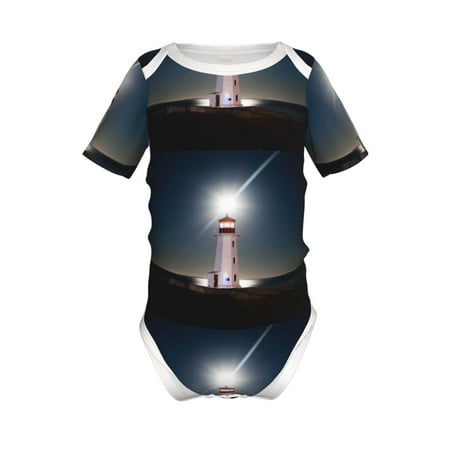 

Junzan Peggy s Cove Lighthouse Print Short-Sleeve Baby Climbing Clothes Bodysuits for Infant One-Piece for Baby Boys & Girls Baby Clothes Baby Romper with Snap Closure-2 Years