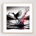 thumbnail image 2 of Kingfisher - Photography Bird Surrealism Black and White Wildlife Water Nature Psychedelic Unframed Wall Art Print 16 x 16 inches, 2 of 9