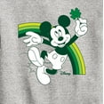 thumbnail image 3 of Disney - Mickey Green Rainbow - Toddler And Youth Crewneck Fleece Sweatshirt, 3 of 5