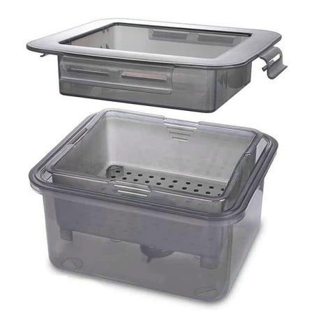

Press Drainer 3-Layer Press Built-in Drainage Water Removing Tool Dishwasher Safe Kitchen Cooking Tool