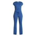 thumbnail image 4 of No Boundaries Rib Tee and Pants Sleep Set, 2-Piece, Women's XXS-3X, 4 of 4