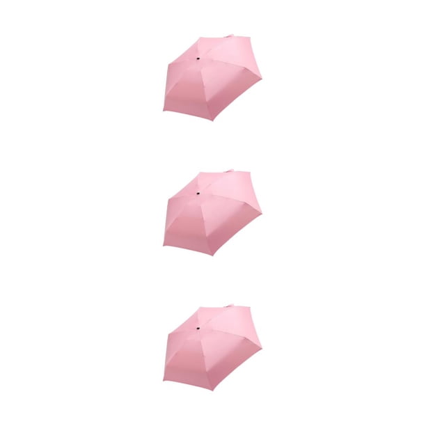 Inteprter Paraguas transpirable con rotación para protección solar, sombrillas plegables desmontaje rosa Type1 NO1