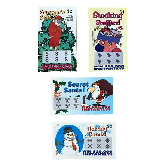 100 Fake Lottery Tickets for Christmas, New Years and The Holidays. Each ticket is a fake winner of $20k or more!!! Prank Lotto Tickets. Gag Gift and Stocking Stuffer.
