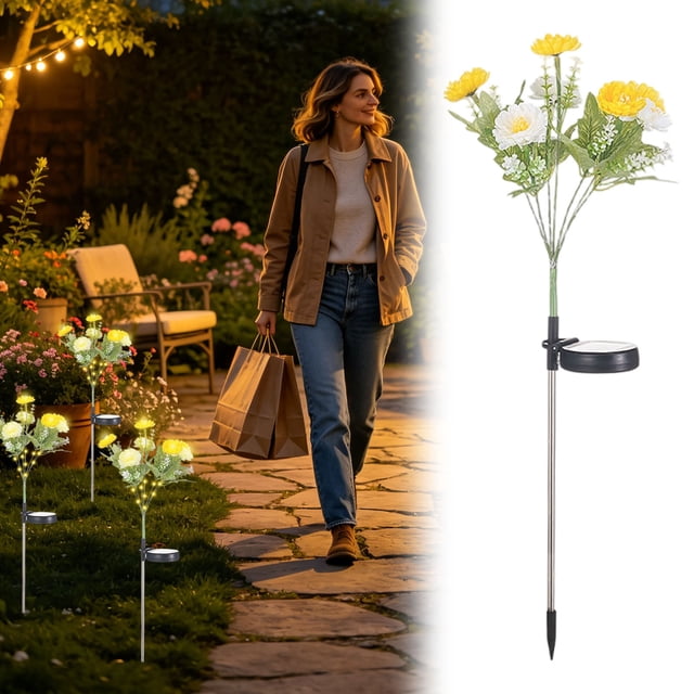 Tong Solar Powered Garden Stake Light For Outdoor And Patio Energy Saving Solar Lamp For Garden And Night Lighting