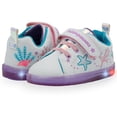 thumbnail image 1 of Tenis Luces Niña Bubble Gummers Estrellas Color Blanco 14-19 fucsia 16, 1 of 6