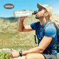 thumbnail image 6 of Yayeee 33oz Insulated Water Bottle Double Wall Stainless Steel with Flip Straw Lid, Green Floral, 6 of 7