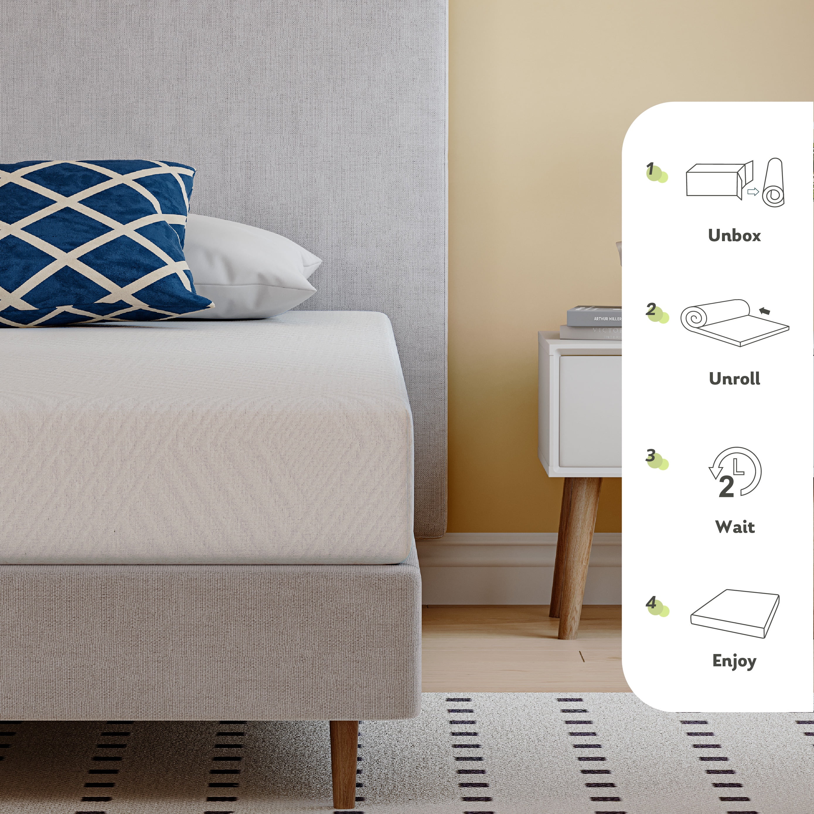 MLILY Full Mattress in a Box, 8 inch Mattresses for Kids Bed Single Size Daybed Individual Bunk, Memory Foam Medium Firm