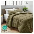 thumbnail image 6 of Comforter Set - Oversized Queen Size - Ultra-Soft - Goose Down Alternative - Premium 1800 Series - All Season Warmth (Oversized Queen, Olive), 6 of 8