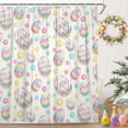 thumbnail image 6 of Easter Shower Curtain, Colorful Eggs Cute Machine Washable Waterproof Fabric for Bathroom Bathtub Decor with Hooks 72x72, 6 of 6
