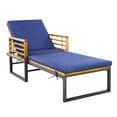 thumbnail image 4 of Costway Patio Cushioned Chaise Lounge Chair Adjustable Reclining Lounger Navy 800 lbs Navy, 4 of 10