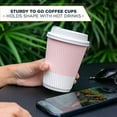 thumbnail image 6 of Disposable Coffee Cups With Lids - 12 oz To Go Coffee Cup With Lid (80 Set). Durable Togo Travel Paper Hot Cups Insulated For Hot and Cold Beverage Drinks, No Sleeves Needed (Assorted), 6 of 6