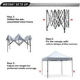 thumbnail image 4 of ABCCANOPY 10' x 10' Gray Outdoor Commercial Instant Shelter Metal Patio Pop-Up Canopy, 4 of 8