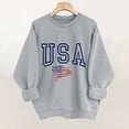 thumbnail image 3 of Tnhcen Women's 4th of July Sweatshirt, Patriotic USA Graphic Pullover, Long Sleeve Crewneck Casual Loose Fit Top, No Hood Fleece Sweater, Sizes S-2XL, 3 of 5