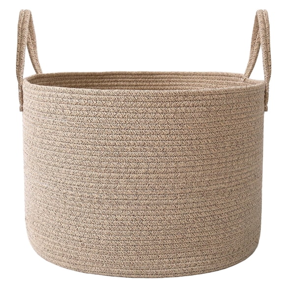 Cesta para mantas JMvicyroam de cuerda de algodón tejida de 115 L