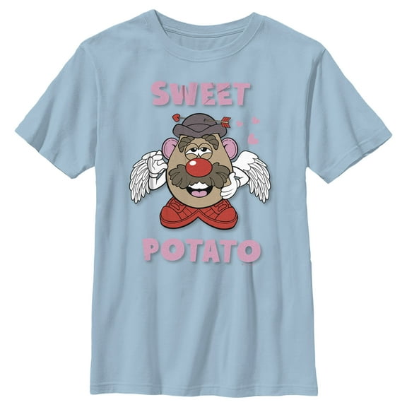 Boy's Mr. Potato Head Sweet Potato  Graphic Tee Light Blue Large