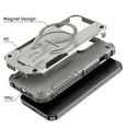 thumbnail image 2 of Allytech Rugged Back Case for iPhone 14 - Compatible with MagSafe - Full Body Protection - Soft TPU Bumper - Shockproof Anti-Scratch Case with Kickstand for iPhone 14 - Grey, 2 of 7