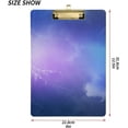 thumbnail image 3 of Coolnut Thunder Lightning Clipboard, Acrylic Standard A4 Letter Size Clip Board with Low Profile Clip for Office, Classroom, Doctor, Nurse and Teacher, 12.5"x9", 3 of 7