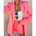 thumbnail image 2 of QWZNDZGR 2022 Top, Shorts, Suit, Sexy Temperament, Women's Fashion, Casual Lapel Cardigan, 2 of 8