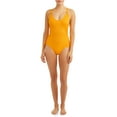 thumbnail image 2 of Time and Tru Women's Solid Rib One-Piece Swimsuit, 2 of 4